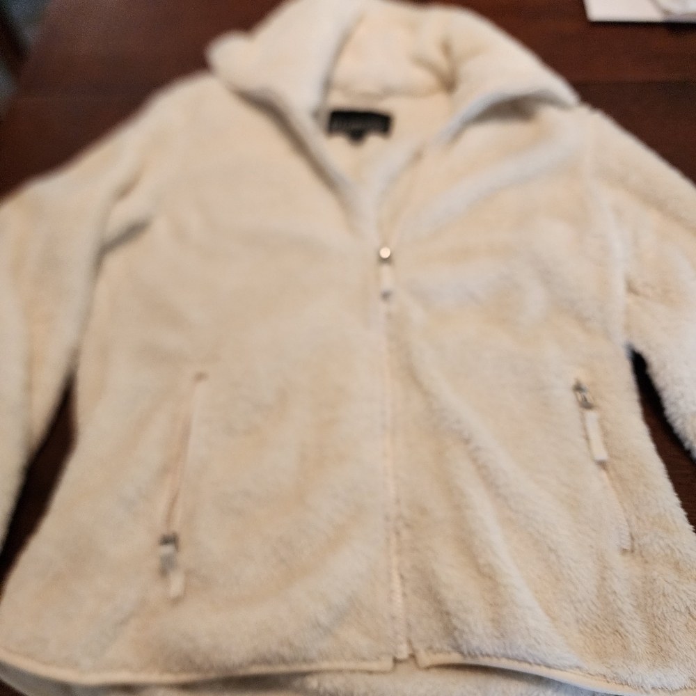 Zippered fuzzy sweatshirt